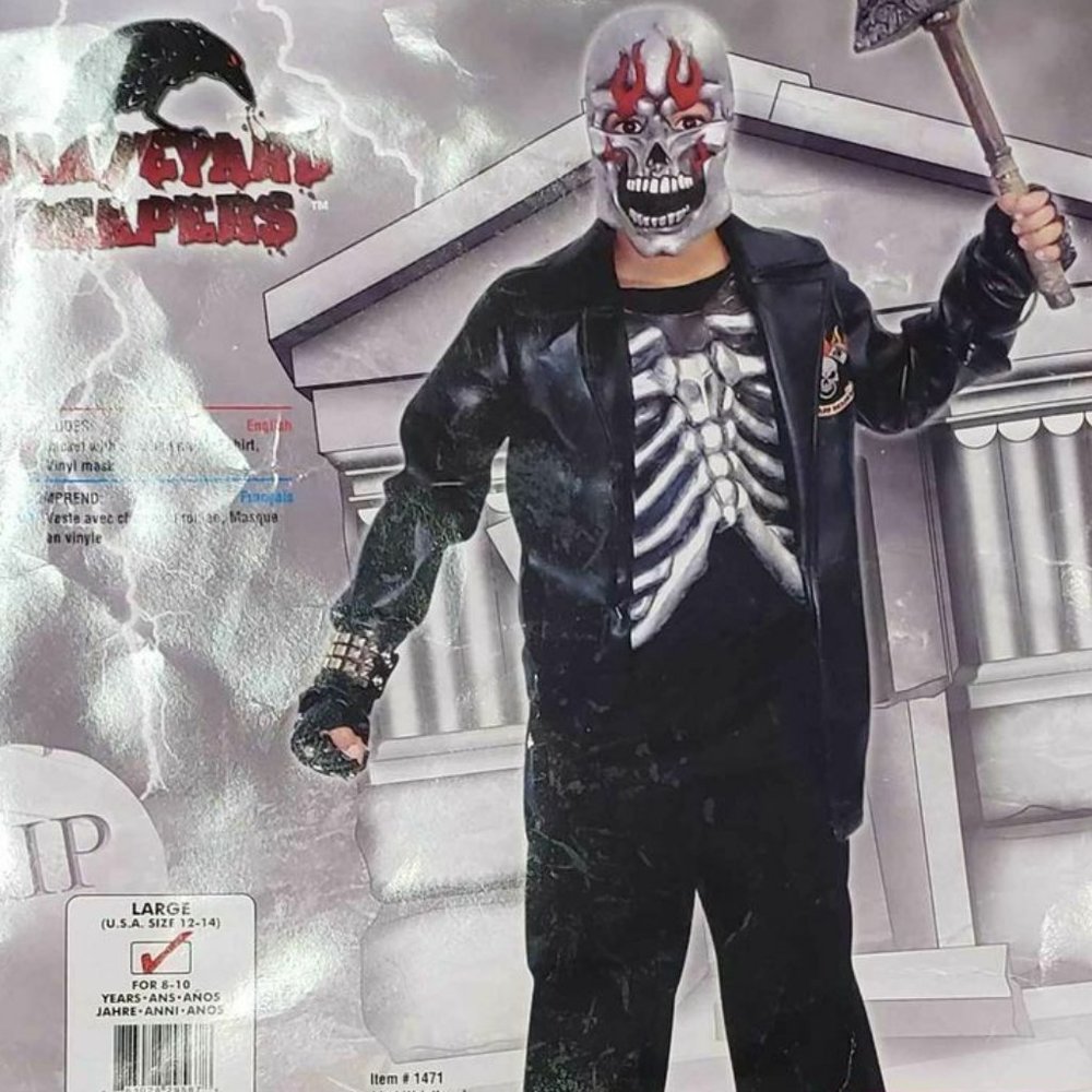 Rubies Graveyard Reapers BOYS LARGE (SIZE 12 - 14) Halloween Spooky Costume, NEW
